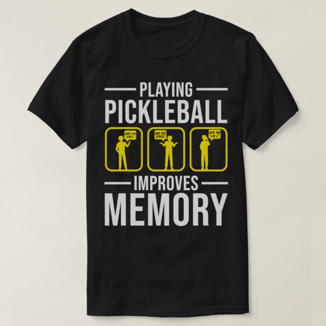 T-shirt Jouer à Pickleball améliore la mémoire 8 (Design devant)