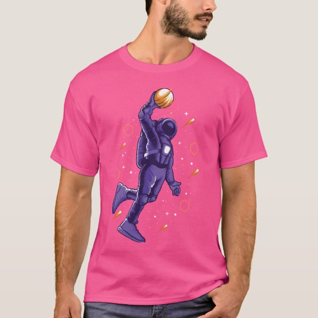 T-shirt Jouer Au Basket Ou Au Basket-Ball Dans L'Espace (Devant)