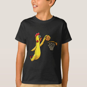 T-shirt Jouer au poulet en caoutchouc amusant Jouer au bas