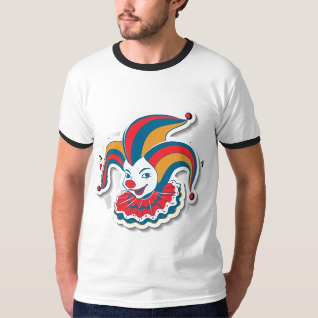 T-shirt Jouer aux cartes graphiques (Devant)
