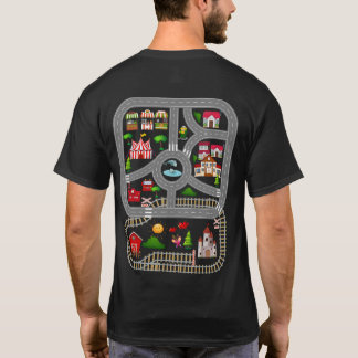 T-shirt Jouer aux voitures et s'entraîner sur le dos de pa