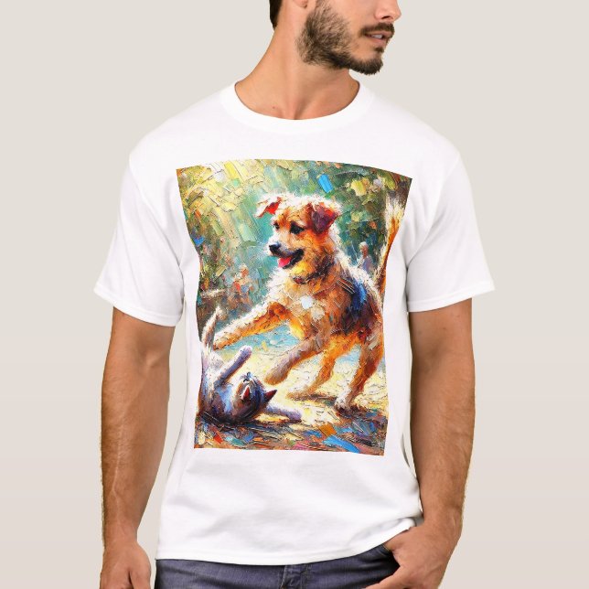 T-shirt Jouer avec des amis (Devant)