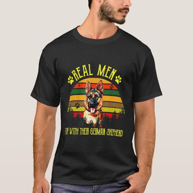T-shirt Jouer Avec Leur Berger Allemand (Devant)