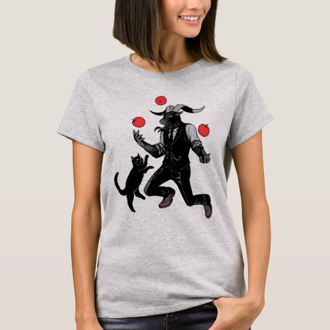 T-shirt Jouer avec un chat (Devant)