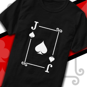 T-shirt Jouer Cartes Costume Jack carte pique Jack carte