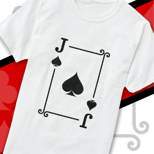 T-shirt Jouer Cartes Costume Jack carte pique Jack carte