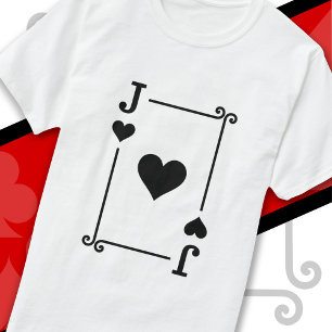 T-shirt Jouer Cartes Costume Jack Coeurs Carte Jack