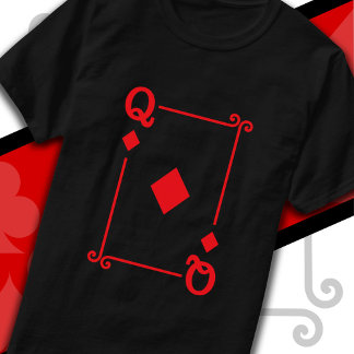 T-shirt Jouer Cartes Costume Reine Diamants Carte Reine