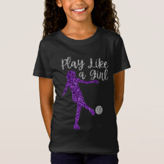 T-Shirt Jouer comme une fille Parties scintillant de joueu
