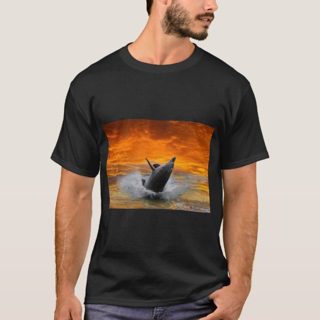 T-shirt Jouer Dauphin Mammal Art Tee (Devant)