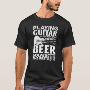 T-shirt Jouer de la guitare résout la plupart de mes probl