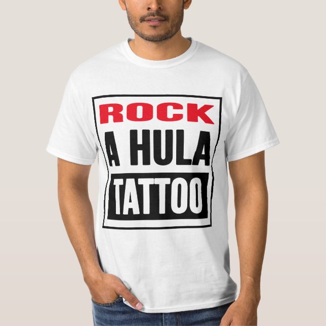 T-shirt Jouer du rock a Hula tatouage (Devant)