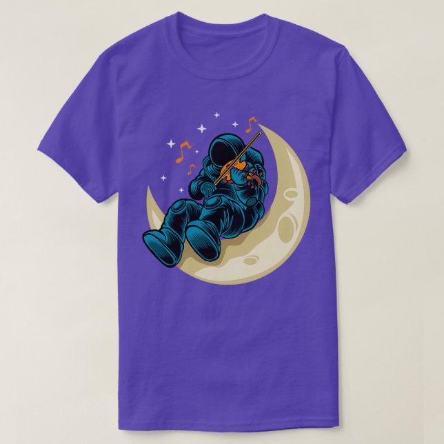 T-SHIRT JOUER DU VIOLIN DANS L'ESPACE (Design devant)