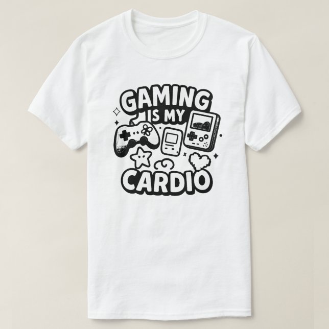 T-shirt Jouer est mon cardio (Design devant)