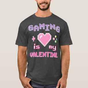 T-shirt Jouer est mon Valentine Kawaii Pastel Pink Gamer
