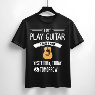 T-shirt Jouer Guitare Chaque Jour Amusant Design