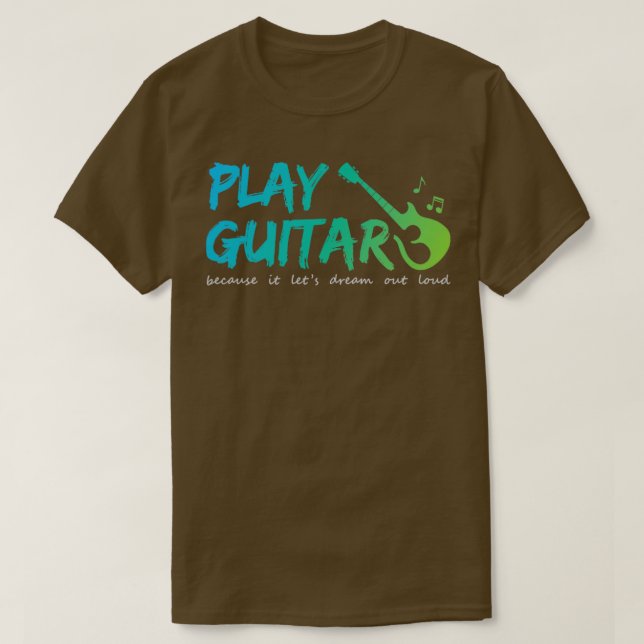T-shirt Jouer la guitare (Design devant)