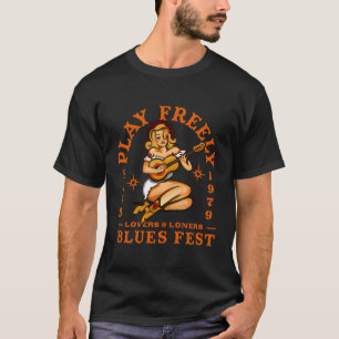 T-shirt Jouer Libre Amateurs Et Loners New Orleans Blues F