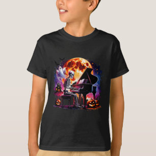 T-shirt Jouer Piano Avec Fantôme Déplaisant Halloween Cost