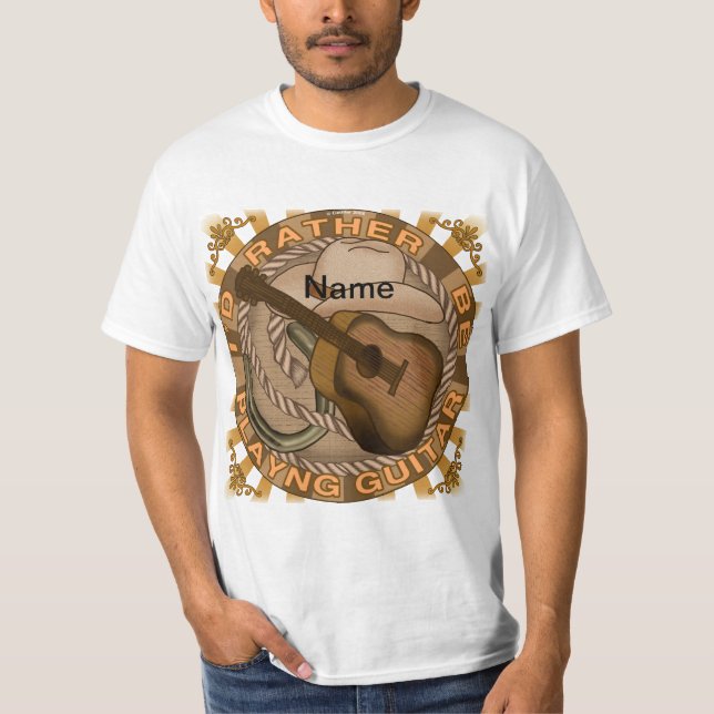 T-shirt Jouer plutôt de la guitare (Devant)
