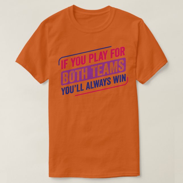T-shirt Jouer pour les deux équipes Bi Pride Bisexual Bise (Design devant)