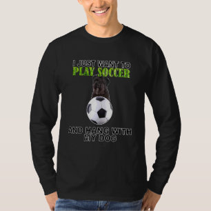 T-shirt Jouer Soccer Hang W Chien Bouviers De Flandre