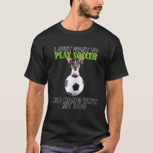 T-shirt Jouer Soccer Hang W Chig Chihuahua W lunettes