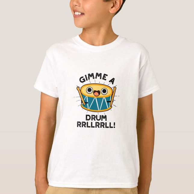 T-shirt Jouer Un Tambour RRLLRRLL Funny Drummer Pun (Devant)