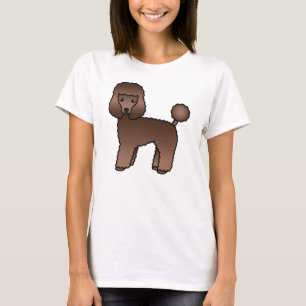 T-shirt Jouet Brown Poodle joli Cartoon Chien