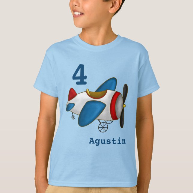 T-shirt Jouet d'avion mignon | Anniversaire de enfant pers (Devant)