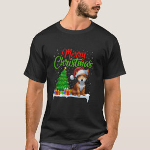 T-shirt Jouet Fox Terrier Chien Noël Arbre Lumière Chien d