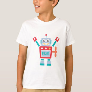T-shirt Jouet mignon vintage de robot pour des enfants