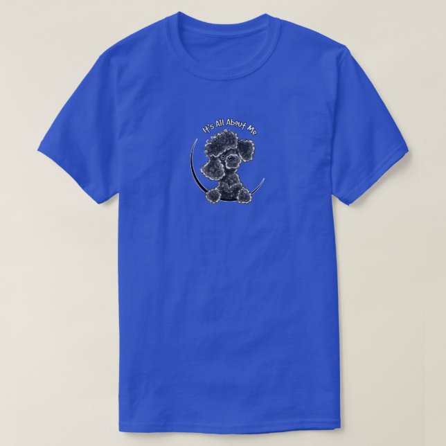 T-shirt Jouet Noir Poodle Tout autour de moi (Design devant)