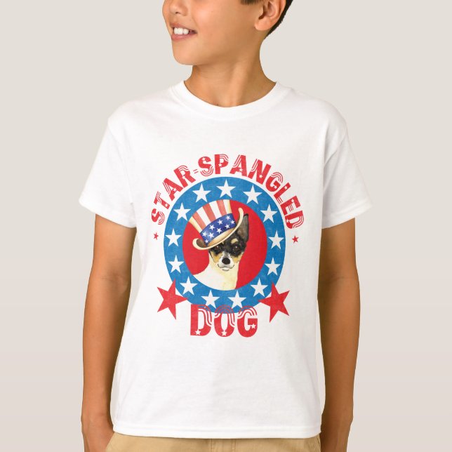 T-shirt Jouet patriotique Fox Terrier (Devant)