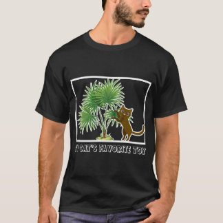 T-shirt Jouet pour chat Palmier à queue de cheval, Art pou