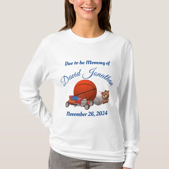 T-shirt Jouets de garçon à thème maman à être (Devant)