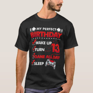 T-shirt Joueur 13 ans Garçon 13ème Jeu d'Anniversaire Parf