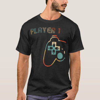 T-shirt Joueur 1 Joueur Couple de joueurs assortis