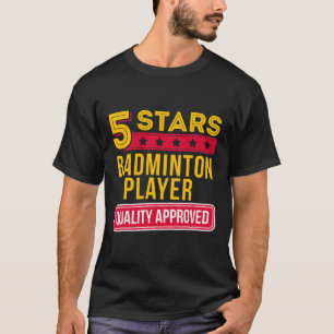 T-shirt Joueur 5 étoiles Badminton - Drôle Racquet Sport G