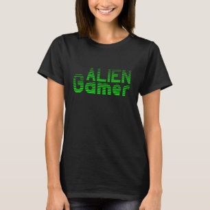 T-shirt Joueur Alien Drôle Style de jeu Rétro Vidéo Joueur