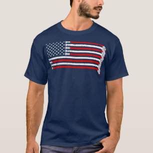 T-shirt Joueur américain de hockey hockey Drapeau
