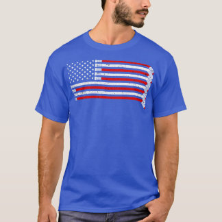 T-shirt Joueur américain de hockey hockey Drapeau