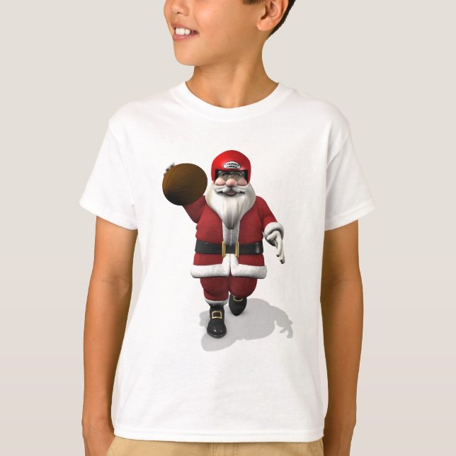 T-shirt Joueur américain du Père Noël (Devant)