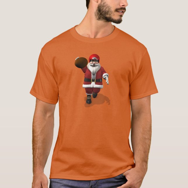 T-shirt Joueur américain du Père Noël (Devant)