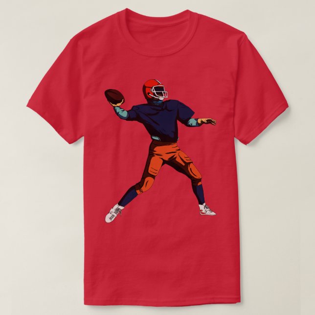 T-shirt Joueur américain Gridiron style rétro (Design devant)
