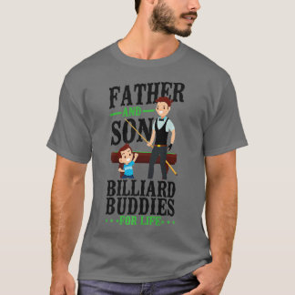 T-shirt Joueur Billard Bal Papa Fils Père Et Fils