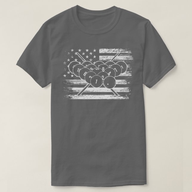 T-shirt Joueur billard billard billard billard billard bil (Design devant)