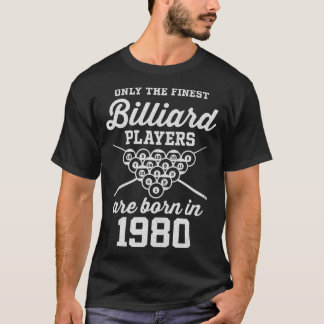 T-shirt Joueur billard et piscine vieux de 42 ans 1980 42e