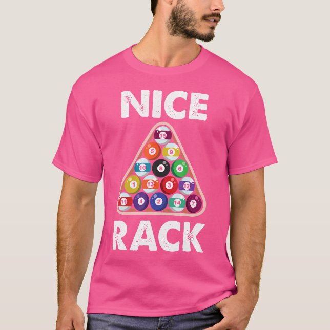 T-shirt Joueur Billiard Nice Rack (Devant)