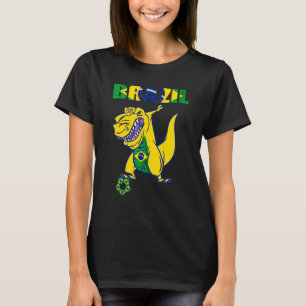 T-shirt Joueur brésilien de football Rex Dino brésilien Dr